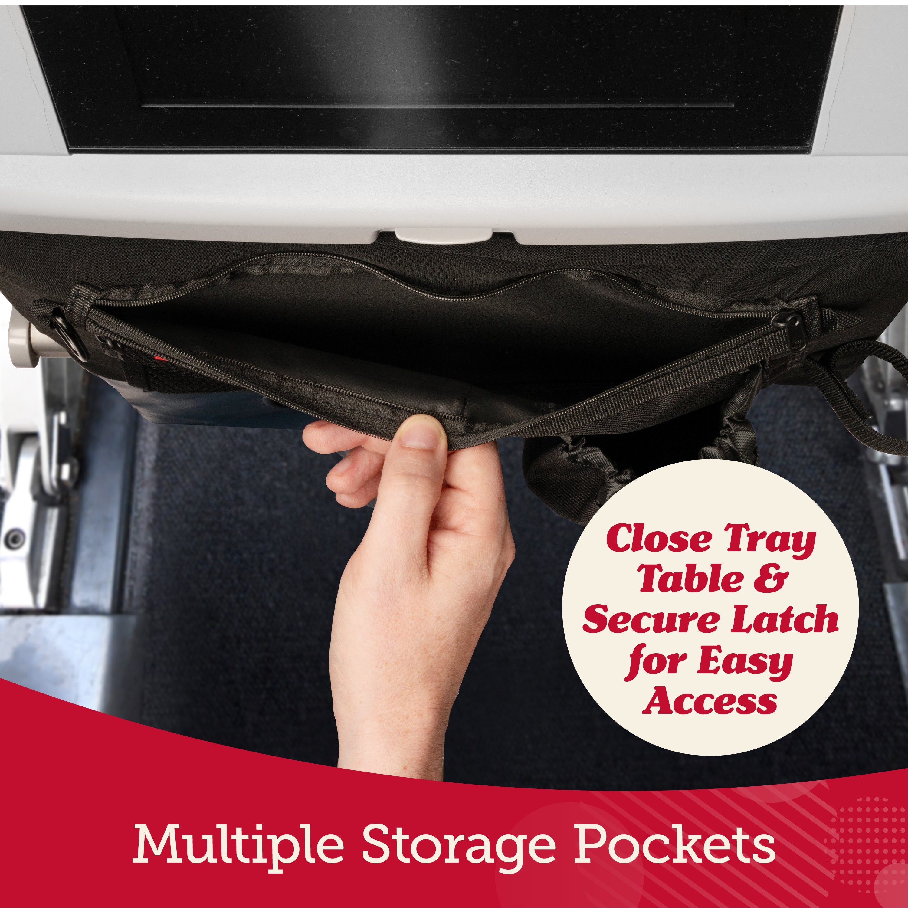 Airplane Tray Table Cover - Sanitary Cover & Seat Back Organizer