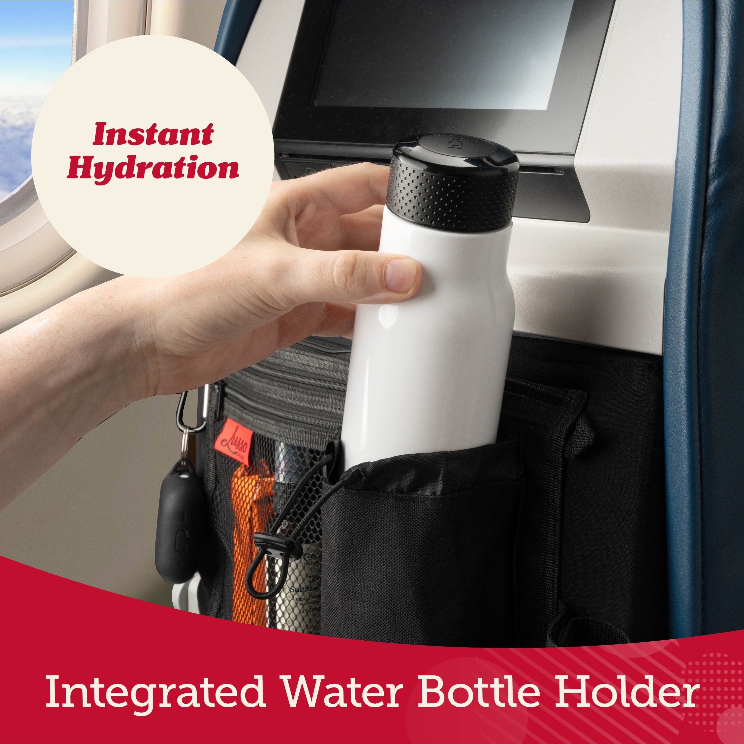 Airplane Tray Table Cover - Sanitary Cover & Seat Back Organizer