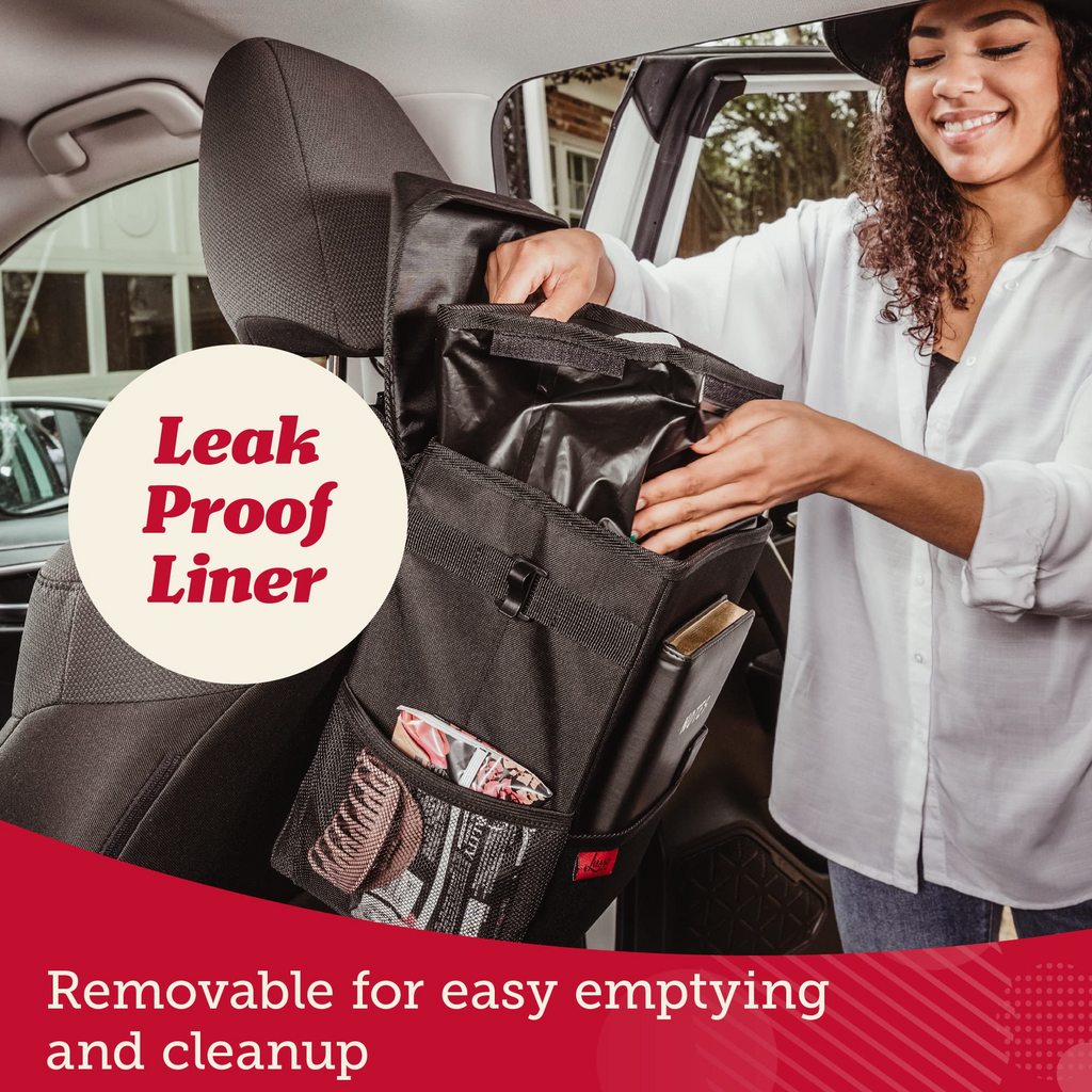 Car Trash Can, Leak Proof Car Trash Bag, 3.5 Gallons Adjustable Hanging Car  Garbage Bag Waterproof Car Organizer