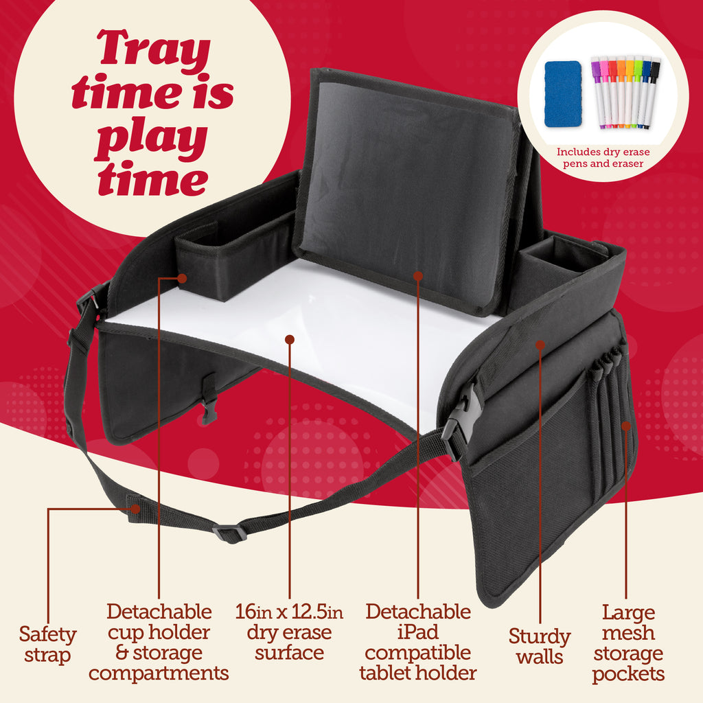 Baby Car Seat Travel Play Tray - Kids Activity Tray Table - Toddler Travel  Desk