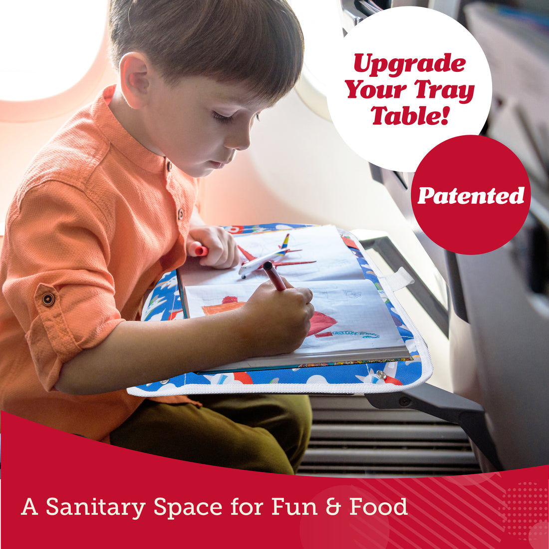 Airplane Tray Table Cover &amp; Tablet Holder